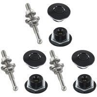 3X Quick Release Latch License Plate Lock Clip 1.25 Inch Diameter Aluminum Alloy Car Hood Pins Lock Clip Kit (Black)