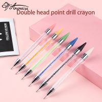 ANGNYA Double Head Acrylic Metal Dotting Wax Pen Rhinestones Picker Crystal Picking Nail Art Studs Dotter DIY Point Drill Crayon