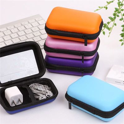【cw】 Mini Portable Earphone Bag High Quality Coin Purse Headphone USB Cable Case Storage Box EVA Material Hard Disk Carry