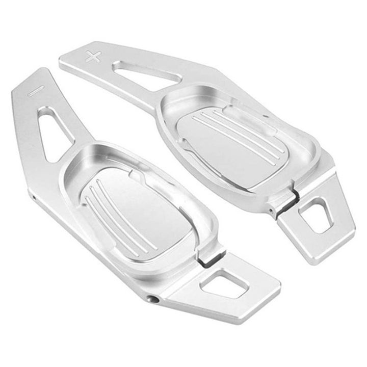 1-pair-steering-wheel-shift-paddles-steering-wheel-extension-extension-silver-aluminum-alloy-car-for-audi-a5-s3-s5-s6-sq5-rs3-rs6-rs7