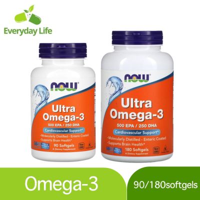 [Exp2025] NOW Foods, Ultra Omega-3, 500 EPA / 250 DHA 90 /180 Softgels