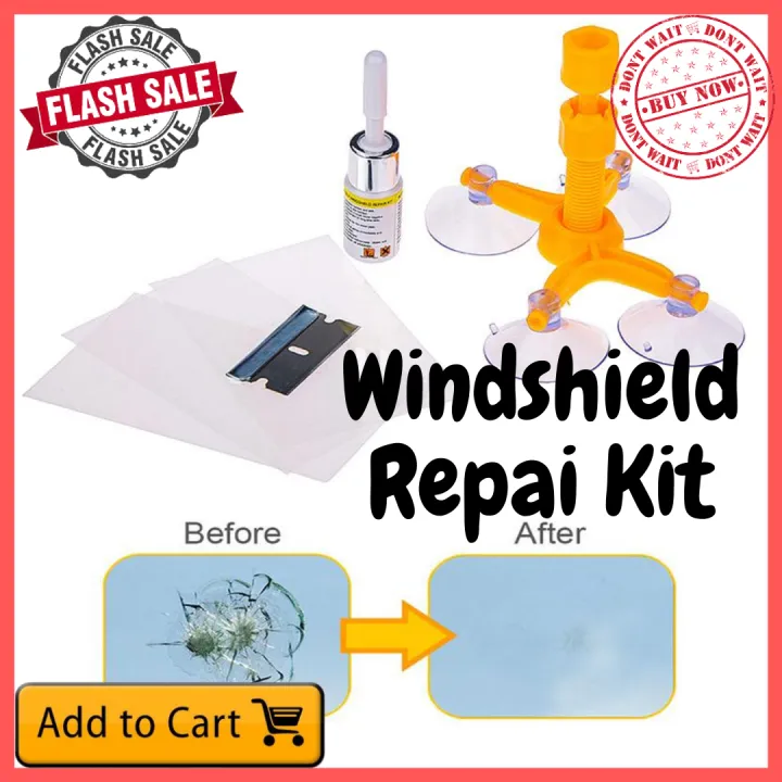 Windshield Repair Kit DIY Clearshield Auto Glass Rock Chip Repair Kit