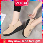 Zocn Giày Đế Xuồng Cho Thời Trang Nữ Giày Đế Bệt Cho Phụ Nữ Màu Đen Hàn