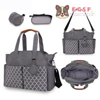 กระเป๋าผ้าอ้อม Multifunction Mummy Nappy Tote Purse Satchel Diaper Messenger For Mom And Girls