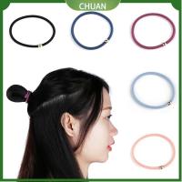 CHUAN Colorful Lady Tie Golden Ball Basic Ponytail Holder Rubber Bands Hair Accessories Elastic Hair Band