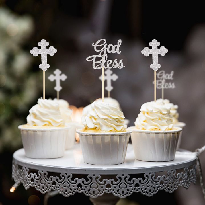 cw-12pcs-bless-toppers-baptism-decorations-glitter-dessert-up-baby-birthday