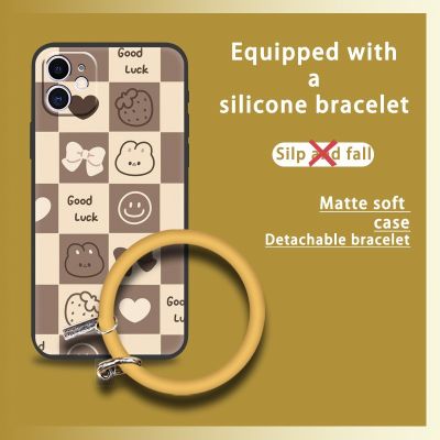advanced The New Phone Case For iphone 11 youth solid color ring Cartoon ultra thin Mens and Womens dust-proof trend