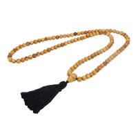 Lucky?  JAPA MALA KNOTTED HANDMADE PALO SANTO WOOD- สร้อยคอลูกปัด ไม้หอม พาโล ซานโต สีดำ