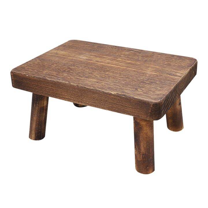 High Beds Wooden Step Stool Solid Wood Small Stool Kitchen Living Room