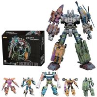 JINBAO หุ่นยนต์แปลงร่าง5 In 1ของเล่นตุ๊กตาขยับแขนขาได้ Bruticus โมเดล G1 KO 43Cm ABS ตุ๊กตาของขวัญรถแปลงร่างสำหรับ Ks