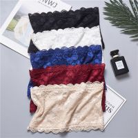 Girls Strapless Crop Wrap Lace Bandeau Tube Top Women Bustier Boob Tubes Tops Bralette 5 Solid Colors Red Blue White Black