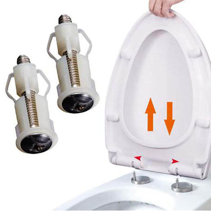 สกรูบานพับที่นั่งชักโครก2ชิ้น Universal Replacement Toilet Seat Hinge