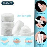 SPOSAFE ผ้าพันแผลสำหรับข้อมือ1ม้วน,ผ้าพันแผลสำหรับข้อเข่าป้องกันสำหรับออกกำลังกายแผลตาข่ายยืดหยุ่นสำหรับแต่งแผลพลาสเตอร์ปิดแผลแบบระบายอากาศแก้ไขผ้าพันแผลยืดสายรัด