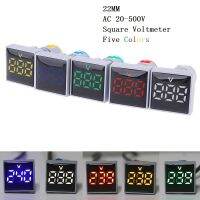 22Mm  AC20-500V  LED Digital Square Voltmeter  Meter Indicator Pilot Light Red Yellow Green Blue White