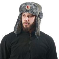 【cross】☈ Soviet emblem Lei Feng hat windproof and warm men and women outdoor hat thickened ear protection hat Russian Northeastern hat cross-border