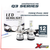 Q3 LED หลอดไฟหน้ารถยนต์ รุ่น Q3 Canbus ในตัว 12000LM 6000K 90W 12V-30V