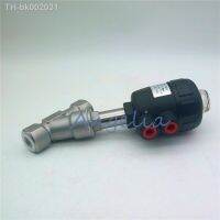 ﹊◙ 1 BSP DN25 Stainless Steel 304 Single Acting Air Actuated Angle Seat Valve Normally Closed PTFE Sealing