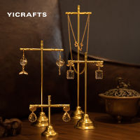 Yicrafts เครื่องประดับชั้นวางทองแดงจอแสดงผลผู้ถือสร้อยคอ,ชั้นโชว์ต่างหูชั้นวาง,สร้อยคอการนำเสนอตาราง,แหวนปั่นเครื่องประดับไม้ฉลุลายรูปรองเท้าส้นสูง