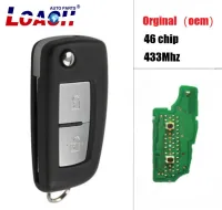 ฝาพับ Id46 2 Buttonspcf7961a 433Mhz กุญแจรีโมทของแท้สำหรับ Twb1g766 Nissan Micra โน๊ต