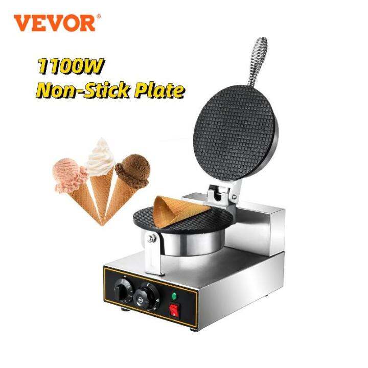 VEVOR Commercial Electric Ice Cream Waffle Cone Maker Nonstick Egg Roll