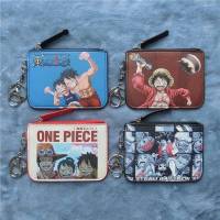 FX One Piece Luffy cutting ferrule wallet with key chain hanging decoration cartoon multi-function storage bag XF