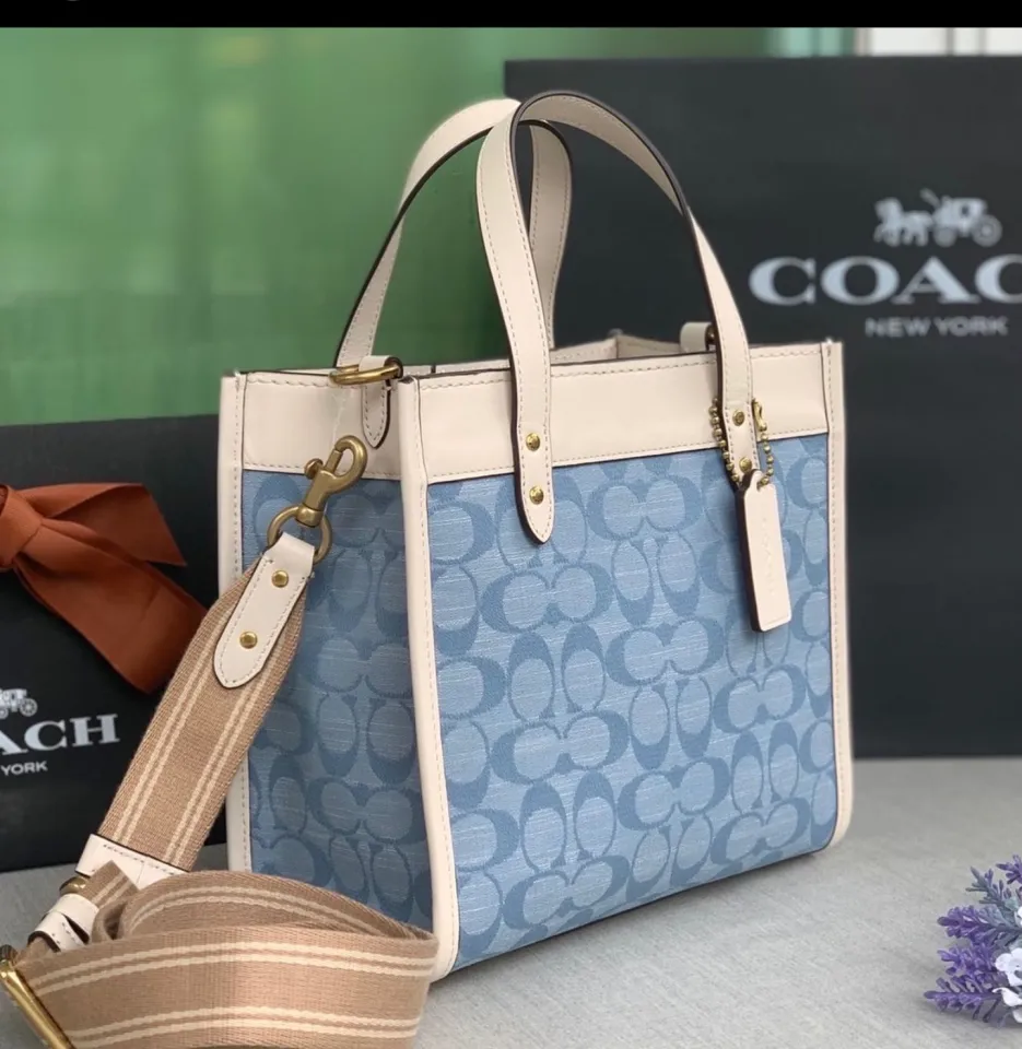 Coach New York Denim Signature Field Tote