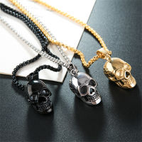 แฟชั่น Punk Skull สร้อยคอ Gothic Gold Silver สีจี้สร้อยคอ Hip Hop เครื่องประดับสำหรับผู้หญิงผู้ชาย Party Gifts