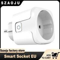 【HOT】 Szaoju Smart Socket EU 16A/20A AC100-240V Wifi Smart Plug Power Outlet Tuya Smart Life APP Control Works For Alexa Google Alice