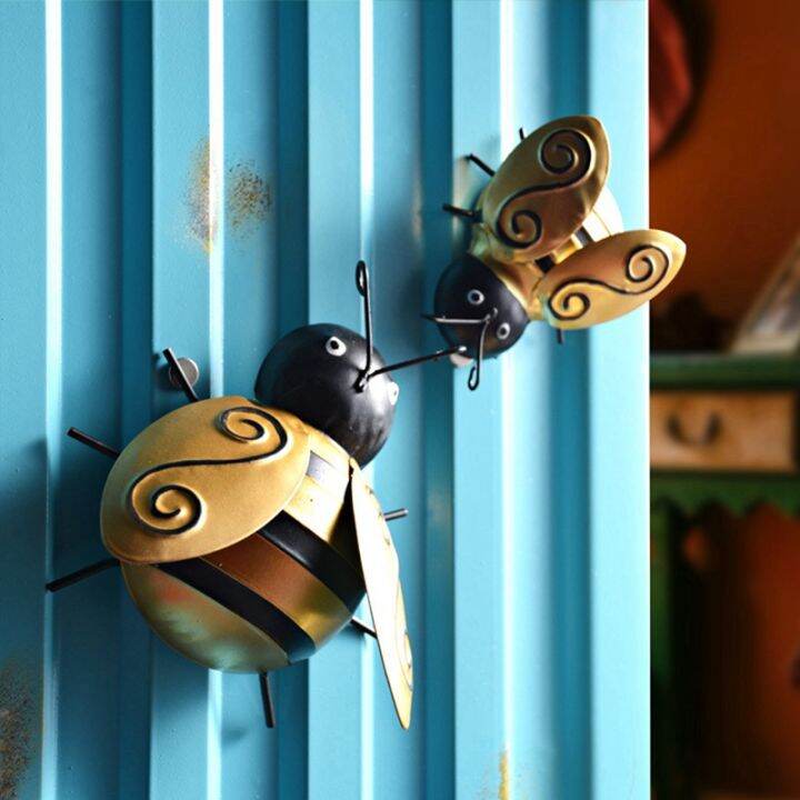 3pcs-bumble-bee-metal-wall-art-indoor-outdoor-bee-hanging-decor-for-home-restaurant-garden-yard