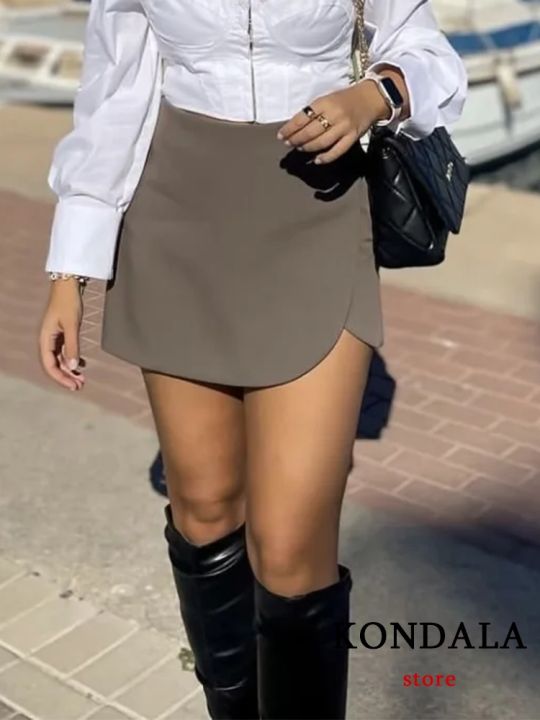 cc-kondala-fashion-2023-asymmetrical-skirts-shorts-waist-back-pockets-wide-leg-female