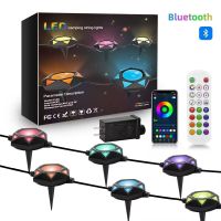 【LZ】┋  24v rgb inteligente pixel luzes da corda à terra à prova dwaterproof água app controle ao ar livre passarela spotlight enterrado gramado lâmpadas decoração do jardim