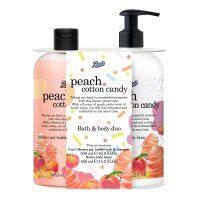 Boots Peach Cotton Candy Bath &amp; Body Duo Set Flavour Collection บู๊ทส์ พีช คอตตอน แคนดี้ บาธ แอนด์ บอดี้ ดูโอ เซต เฟ เวอร์ คอลเลคชั่น