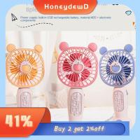 HONEYDEWD อุปกรณ์ทำความเย็น แบบพกพาได้ พ็อกเก็ต ชาร์จใหม่ได้ มินิมินิ พัดลมแบบมือถือ ที่วางโทรศัพท์มือถือ ยูเอสบีไฟฟ้า