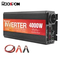 Rdspon 3000W 4000W อินเวอร์เตอร์เพียวไซน์เวฟ DC 12V 24V เป็น AC 220V 50Hz 60Hz ปลั๊กอียูแปลงแรงดันไฟฟ้าพลังงานแสงอาทิตย์