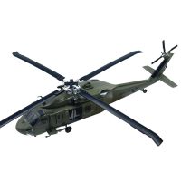 เฮลิคอปเตอร์ UH-60A เหยี่ยวดำแบบอเมริกันขนาด1:72โมเดลเครื่องบินผลิตภัณฑ์แยกสีที่ปราศจากกาว37017การก่อสร้างเครื่องบิน