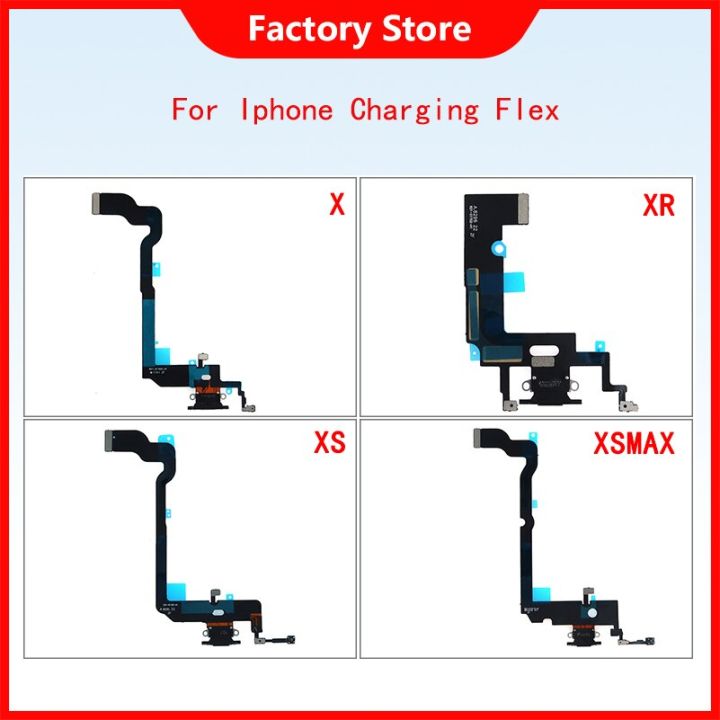 พอร์ตสำหรับ-iphone-x-xr-xs-สูงสุดขั้วต่อสายแพที่ชาร์จ-usb-สายเคเบิลยืดหยุ่นกับแจ็คหูฟังไมโครโฟน