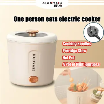 Mini Ramen Cooker Electric Hot Pot, 1L Capacity Portable Pot Cooker for  Steaming