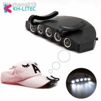 Super Bright 5LED Cap Light Headlight HeadLamp Head Flashlight Head Cap Hat Light Clip On Night Fishing Lights