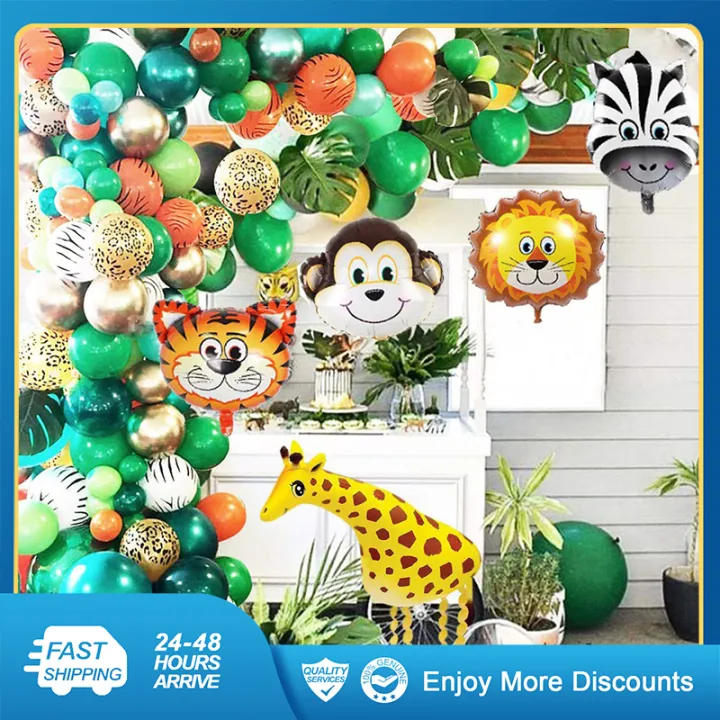 COD】100 Pcs Jungle Safari Theme Animal Balloons Birthday Decorations Party  Decor Balloon | Lazada PH