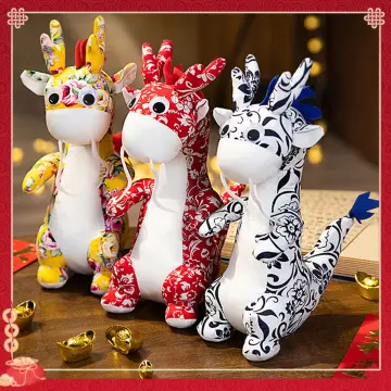 Chinese Dragon Plush Toy New Year Stuffed Animal Doll Birthday