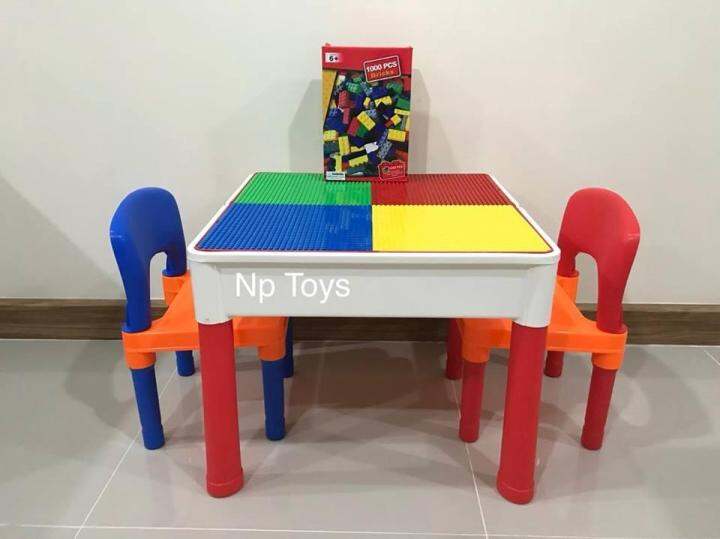 toykidsshop-เซทสุดคุ้ม-ชุดโต๊ะเลโก้-เก้า2ตัว-เลโก้1000ชิ้น-lego-2in1-construction-table-set