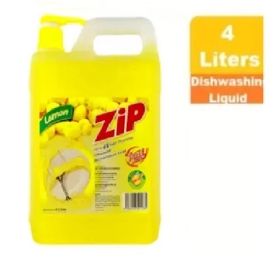 Zip Dishwashing Liquid, LEMON , 4 Liter Lazada PH