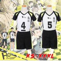 （ใหม่）อะนิเมะ Haikyuu!! Fukurodani Bokuto Koutarou Akaashi Keiji ชุดเสื้อยืดกางเกงขาสั้นเครื่องแต่งกายคอสเพลย์ Haikiyu ย์กีฬา