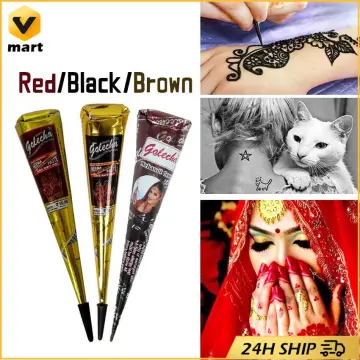 Buy Kajal Brown Natural Mehndi Indian Henna Tattoo Cones (4 Cones) Online  at desertcartINDIA