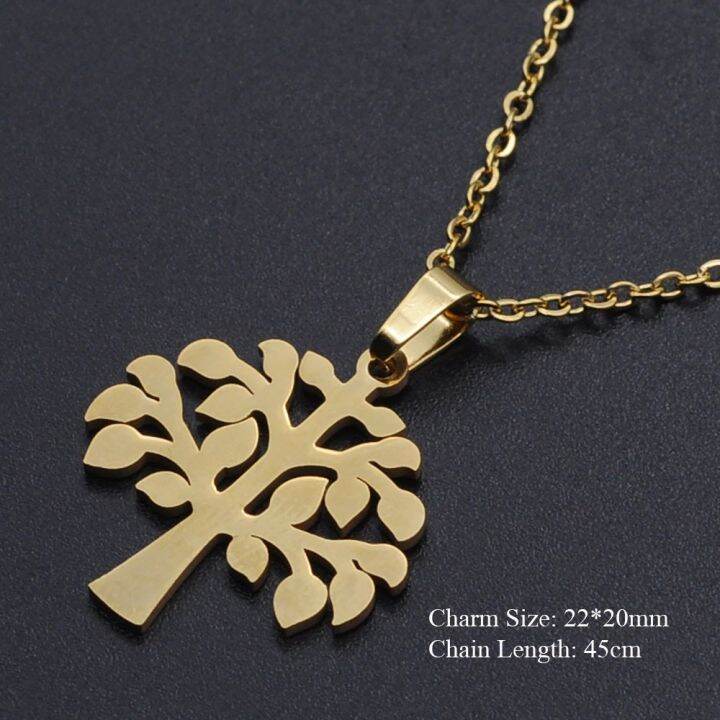 life-tree-stainless-steel-charm-necklace-for-women-fashion-jewelry-necklaces-wholesale-dainty-steel-necklaces-accept-oem-order