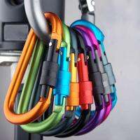 ☏▬ Soccerhouse 5pcs D Ring Shape Carabiner Spring Snap Key Chain Clip Hook Lock Outdoor Buckle