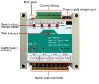 Ygdgs อุปกรณ์ควบคุมแรงกดดัน Wifi เวอร์ชัน7V-24VDC พร้อมเซนเซอร์วัดความดันเอาต์พุต4รีเลย์เครื่องวัดแรงดันแอปรีโมทคอนโทรลโทรศัพท์