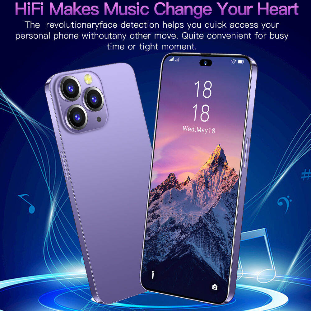 Smartphone โทรศัพท์ I14 Pro Max โทรศัพท์มือถือ HD+ รองรับ2ซิม ...