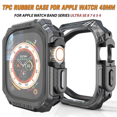 Silicone Case for Apple Watch Ultra 49MM Case 45MM Frame Protective Bumper Rubber iWatch Series 8 7 6 5 4 44MM 40MM Accessories Cases Cases
