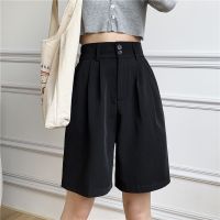 [COD] womens summer thin section 2021 new high waist loose wide legs straight Kong style casual five-point